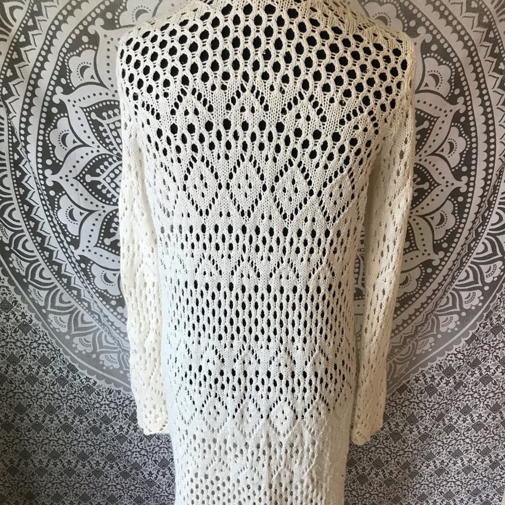 Forever 21 Open Knit Fringe Cardigan - Picture 6 of 8